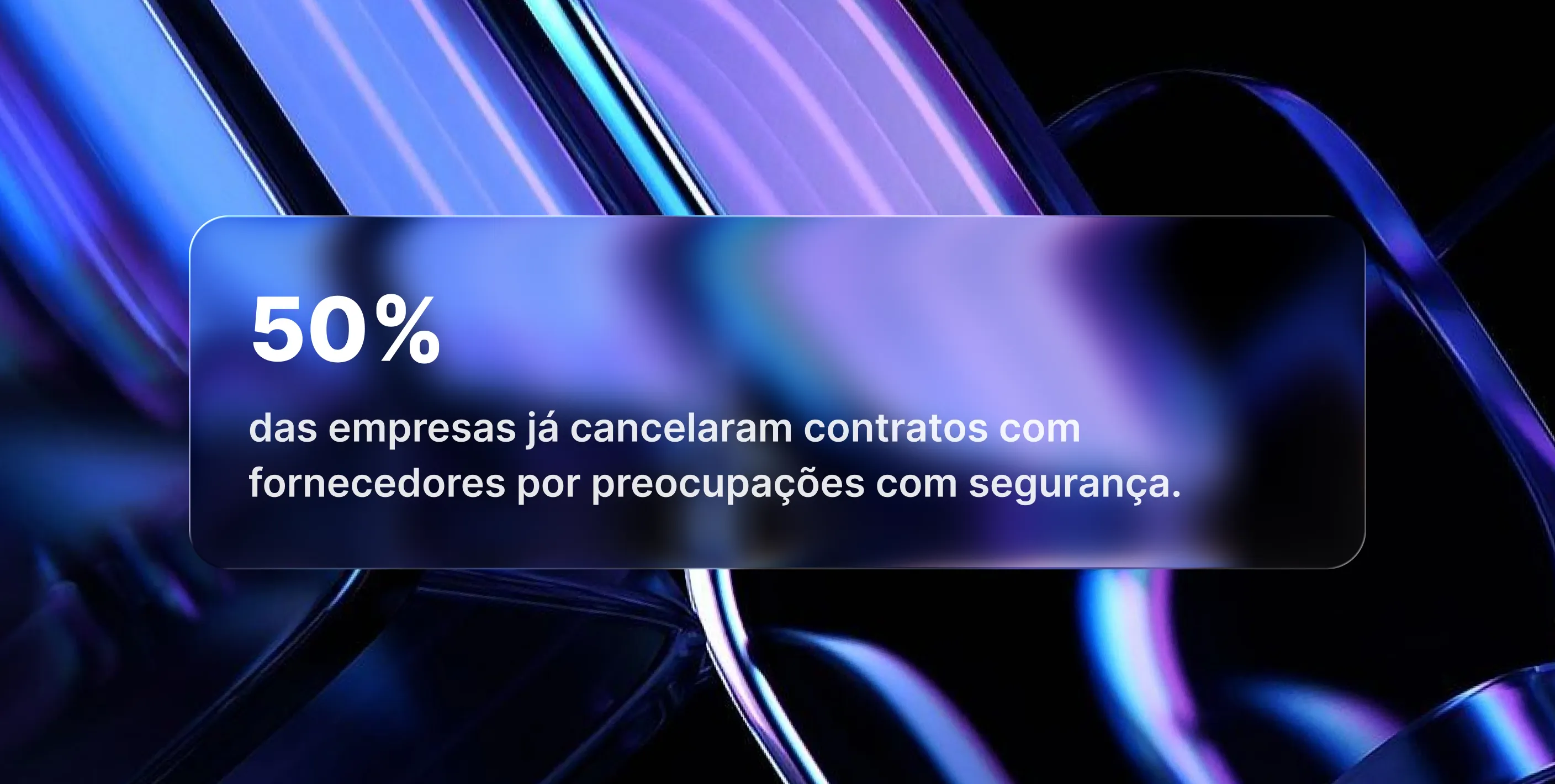 Imagem representando 50% das empresas que cancelaram contratos por preocupações com segurança