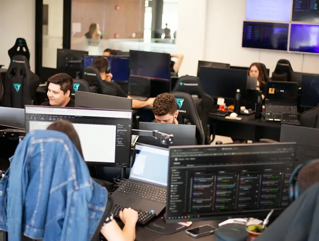 Optidata operations team at their workstations