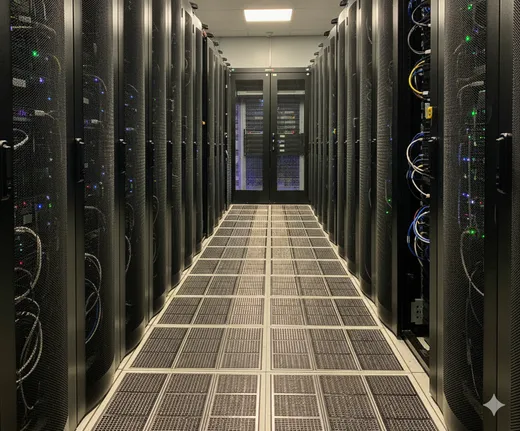 Data center infrastructure with server racks
