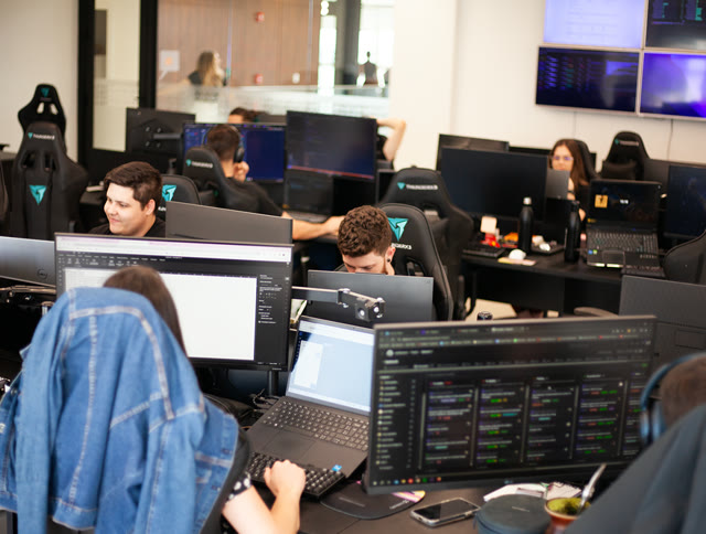 Operations team at their desks